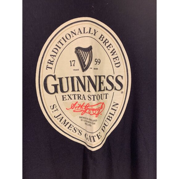 Guinness Extra Stout Long Sleeve Raglan Tee 2X Black/Gray - Picture 2 of 7
